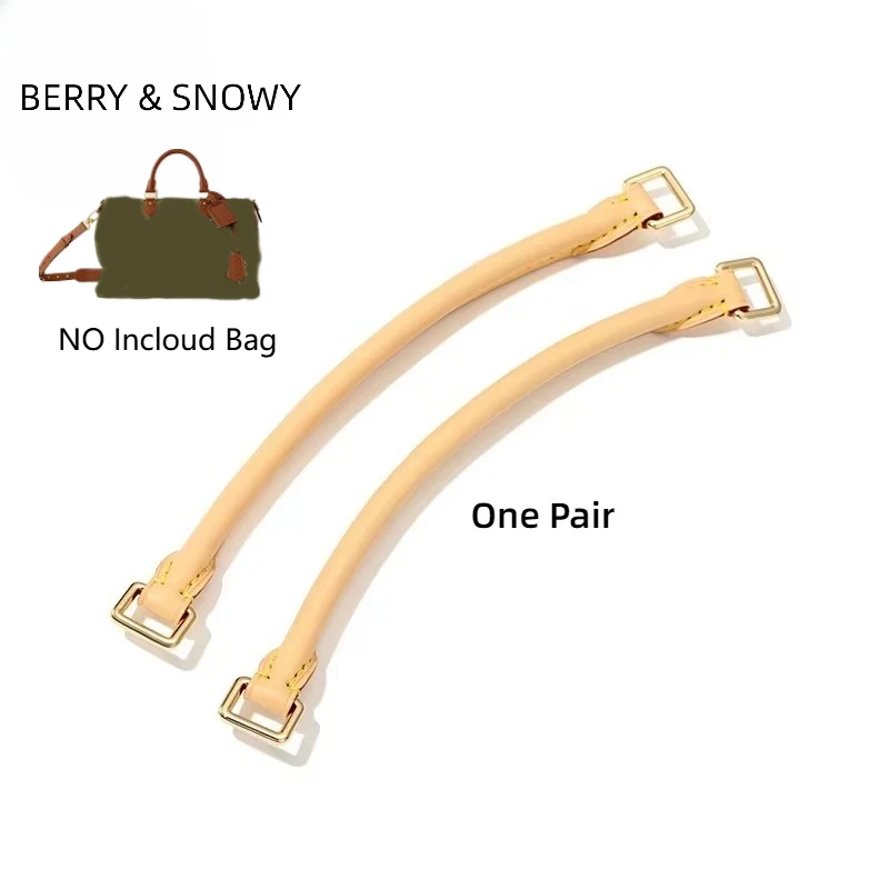 

Berry&Snowy One Pair Women Custom Strap Vachetta Leather Replacement for MONTAIGNE BB Bag Handle Shoulder Handbag Chain Straps