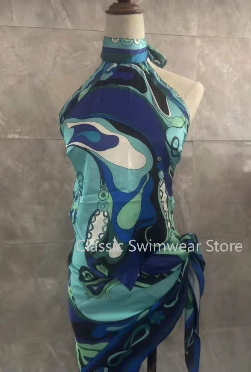 

Luxury Women's Scarf Bellyband Bikini Set Designer Brand Lady Headband Swimsuit Sets