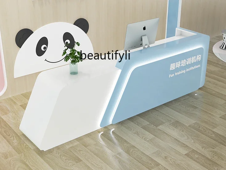 Cashier Bar Training Educational Institution Counter Simple Modern Kindergarten Dance Room Reception Desk