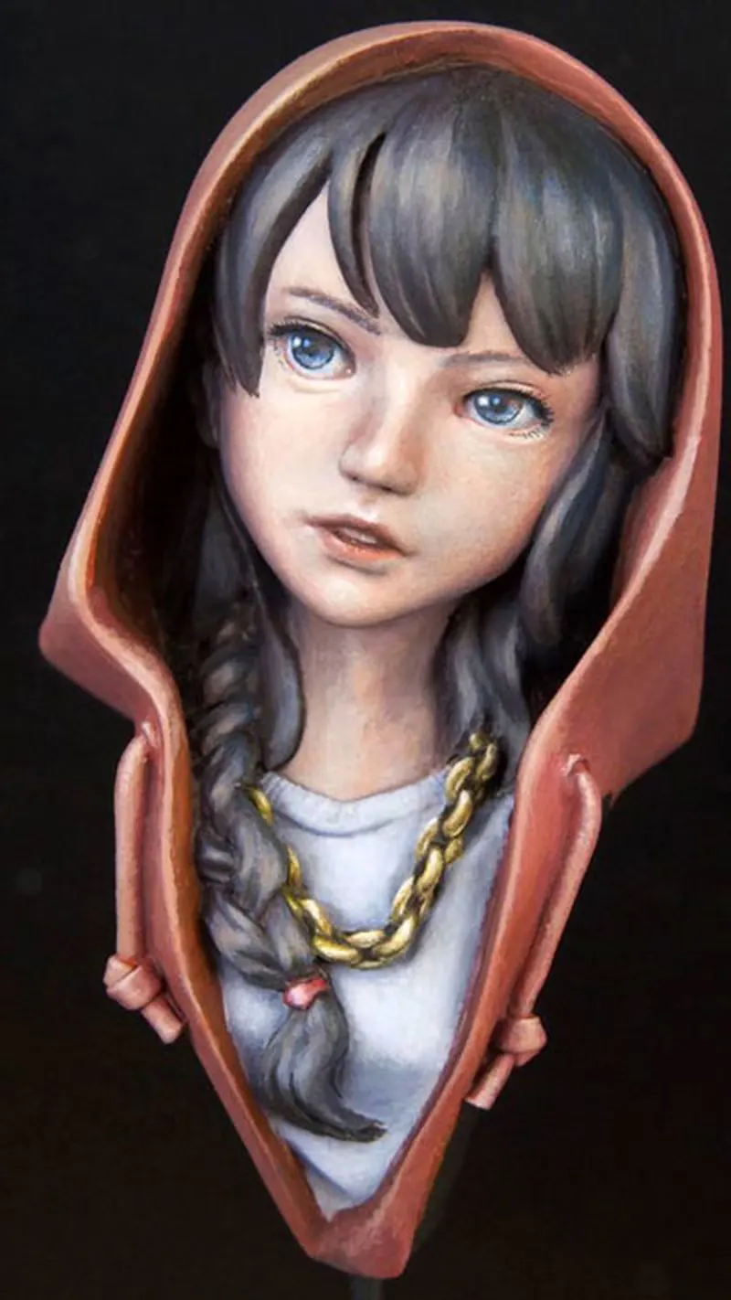 

7cm A Street Dance Girl Wearing A Hat Resin Model Figure Gk Micro Miniature 3d Printed White Model Toy Unassembled And Unpainted