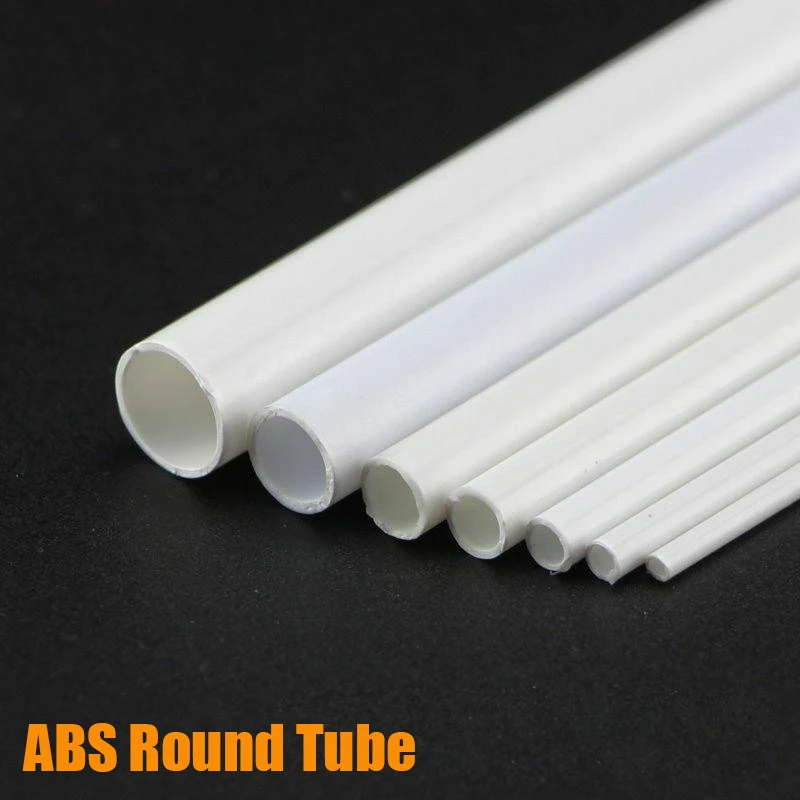 5 PCS abs round Tube Plastic Hollow Tube diameter 2/2.5/3/4/5/6/8/10 mm DIY Handmade Sand Table Material model Building