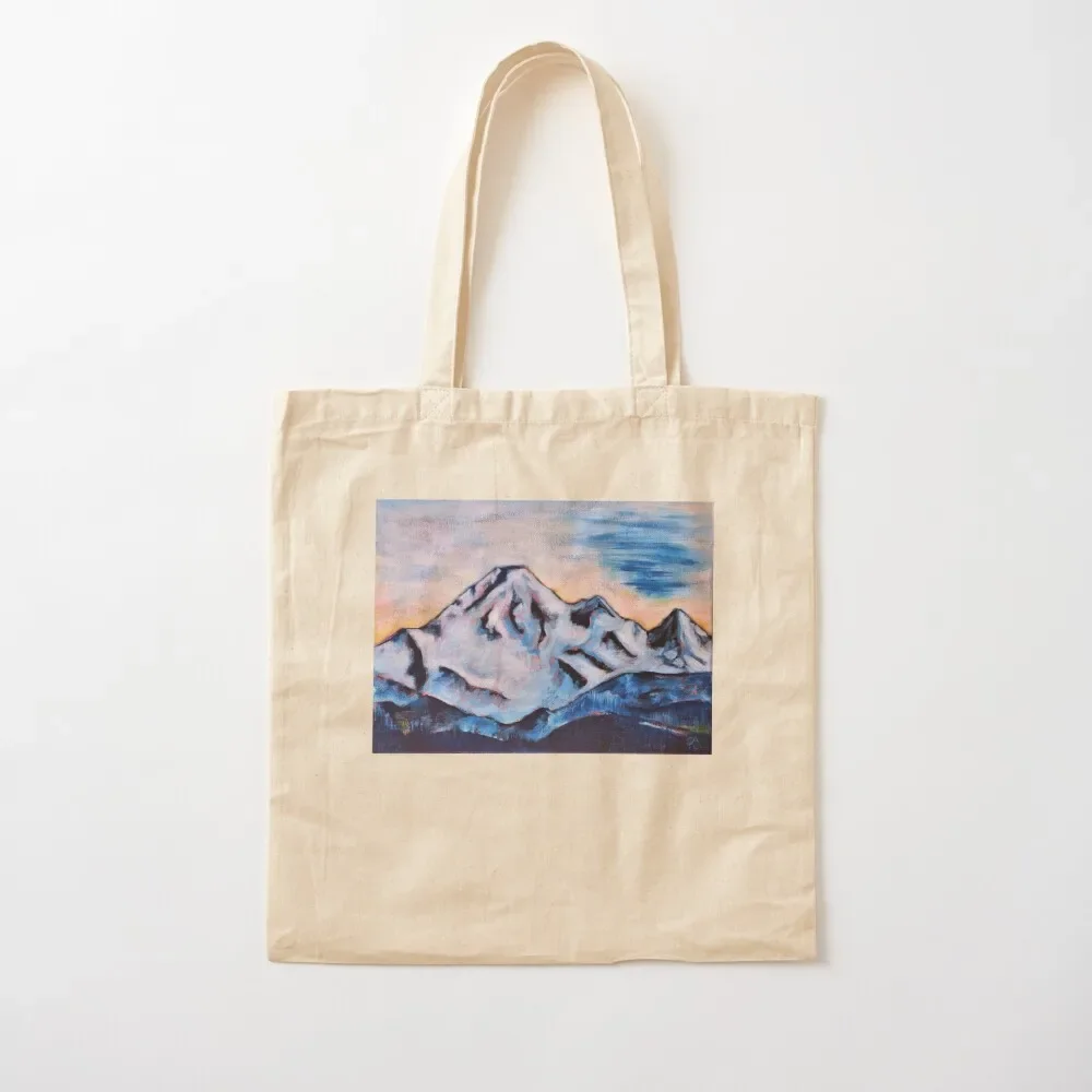 Mt. Baker Washington Cascade Mountains Tote Bag canvas tote bags reusable grocery bags handbag Tote Bag