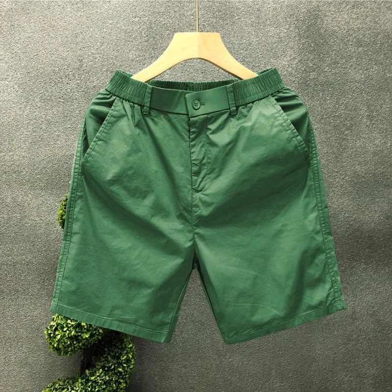 

Men's Black Summer Shorts Business Wear Lightweight Breathable Mid-Length Slim Fit Solid Color for Beach and Formal Events