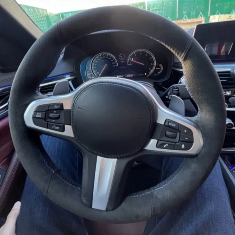 

Custom Hand-stitched Black Microfiber Leather Car Steering Wheel Cover For BMW M Sport G30 G31 G32 G20 G21 G14 G15 G16 X3 G01 X4