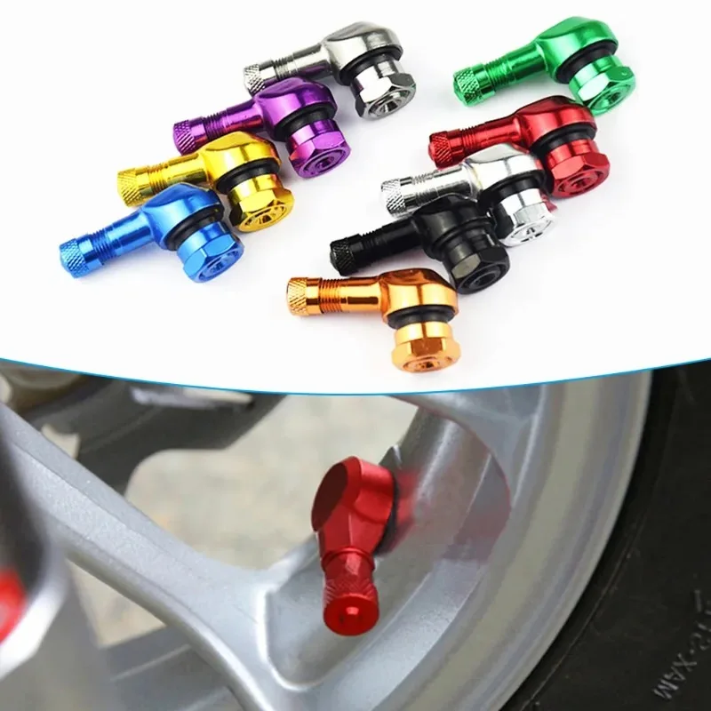 Motorcycle Rim Tire Wheels Spare Parts Valve Elbow 90 Degree Angle Motorbike Wheel Tire Tubeless Valve Stems Rim Wheel Part