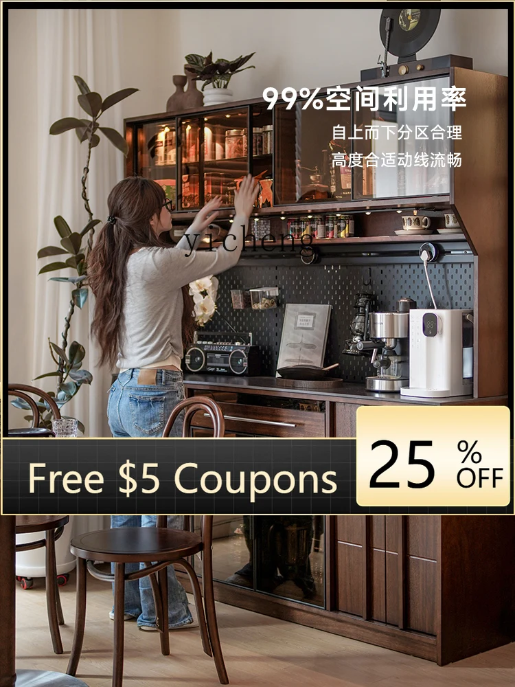 

Тумба-буфет GZ из светлого сандалового дерева во французском стиле, со встроенным местом для хранения, пристенная, из массива дерева, для гостиной, кофейный шкаф