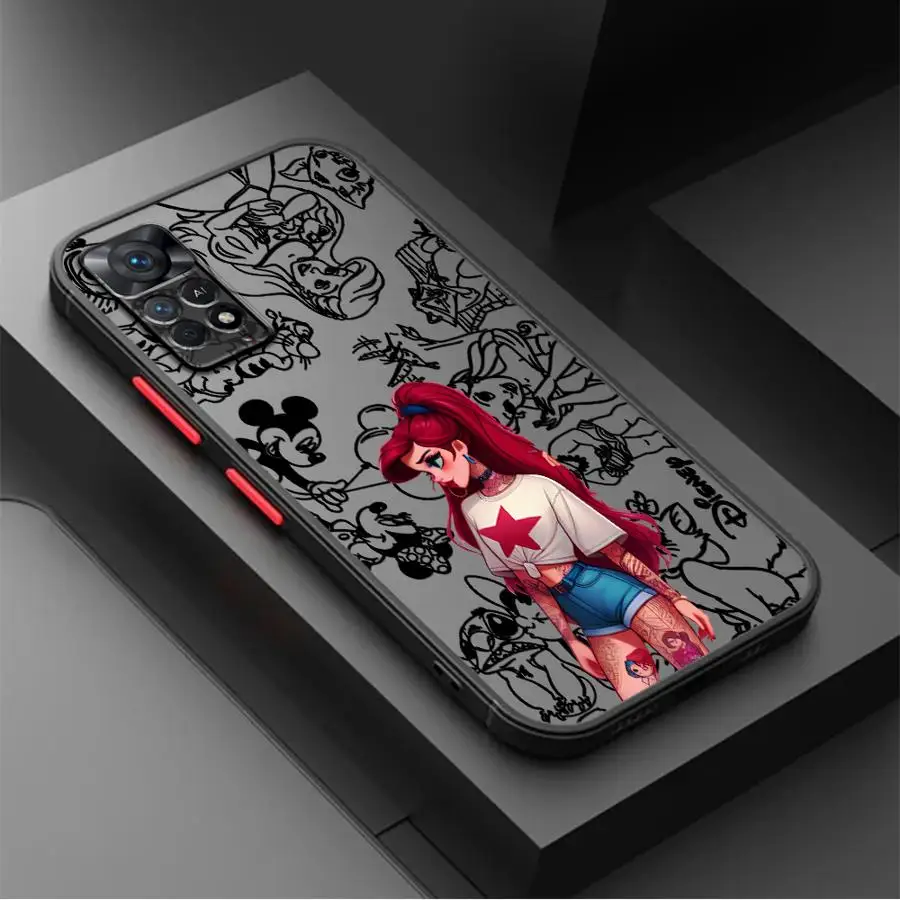 Funda de teléfono para Xiaomi Redmi Note 11 12 13 14 Pro Plus 10 Lite 12S 11S 9S 10S, carcasa de princesa de Disney