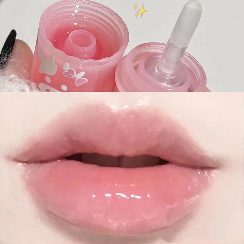 Cute Calf Lip Balm Base Hydrating Peach Jelly Lip Sleep Mask Natural Plant Anti-Cracking Colourless Lip Care Lighten Lines Gel