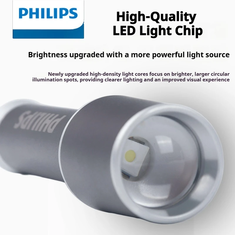 Philips 2025 nova lanterna sfl2251 edc lanterna de alumínio bateria substituível zoomable mini tamanho adequado para acampamento ao ar livre