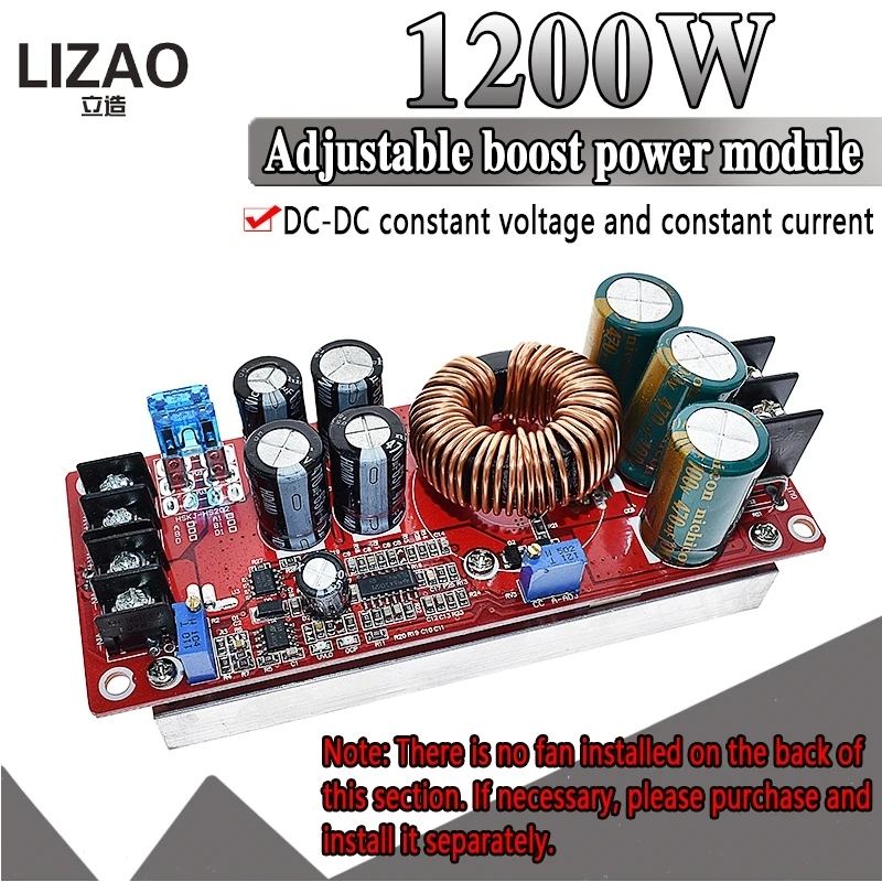 1200W 20A DC Converter Boost Step-up Power Supply Module IN 8-60V OUT 12-83V