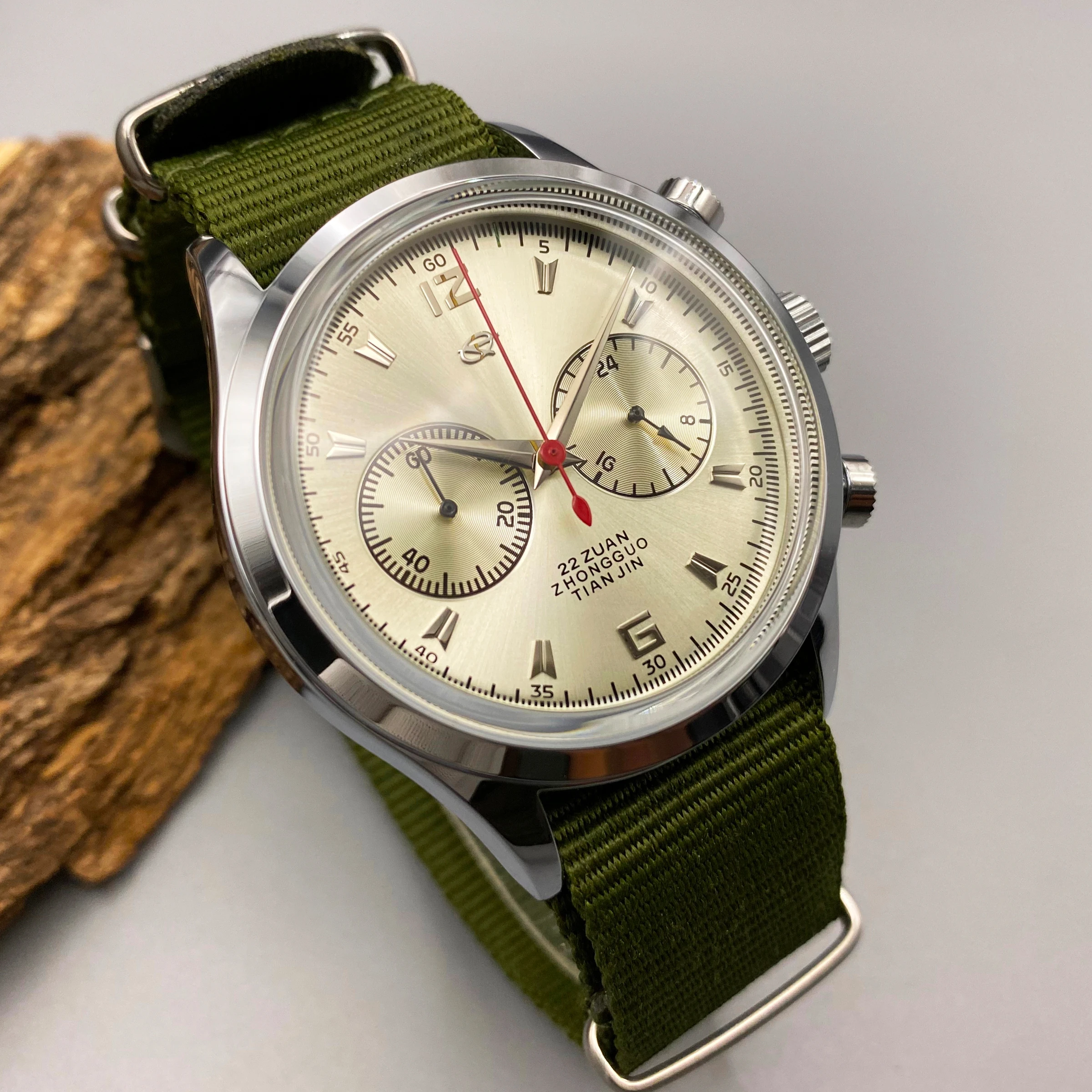 Men's Watches Tianjin 1963 Pilot Watch 42mm Waterproof Retro Quartz Chronograph Tribute Watch