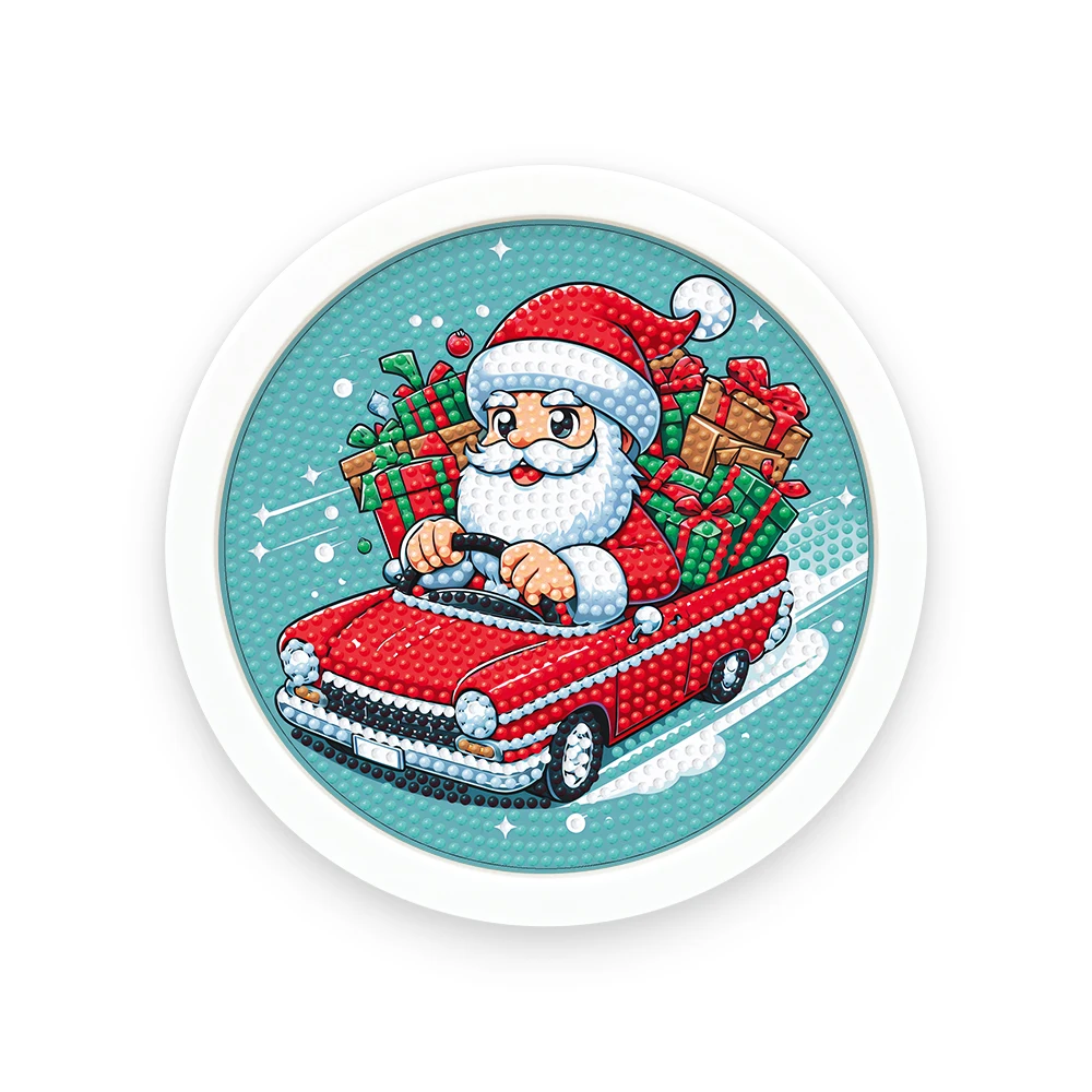 5D Diamante Pintura Da Arte Set, Padrão do Natal com Moldura De Madeira, Artesanato, Adequado para 6-12 Anos, Pintura Set Presentes