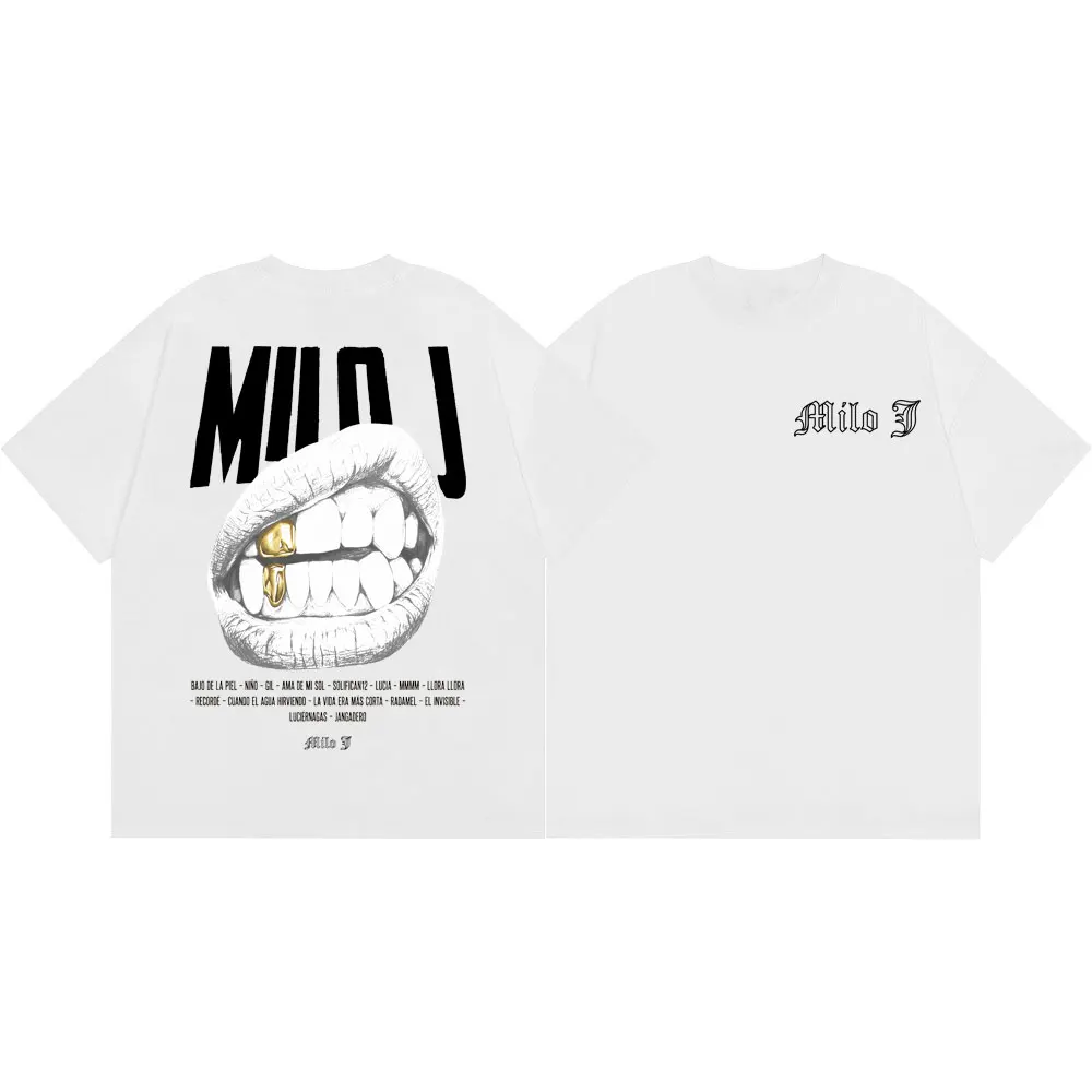 Rapper Milo J Merch T Shirt Men Women Clothing Hip Hop Fashion Short Sleeve T-shirt High Quality 100%cotton Oversized T-shirts