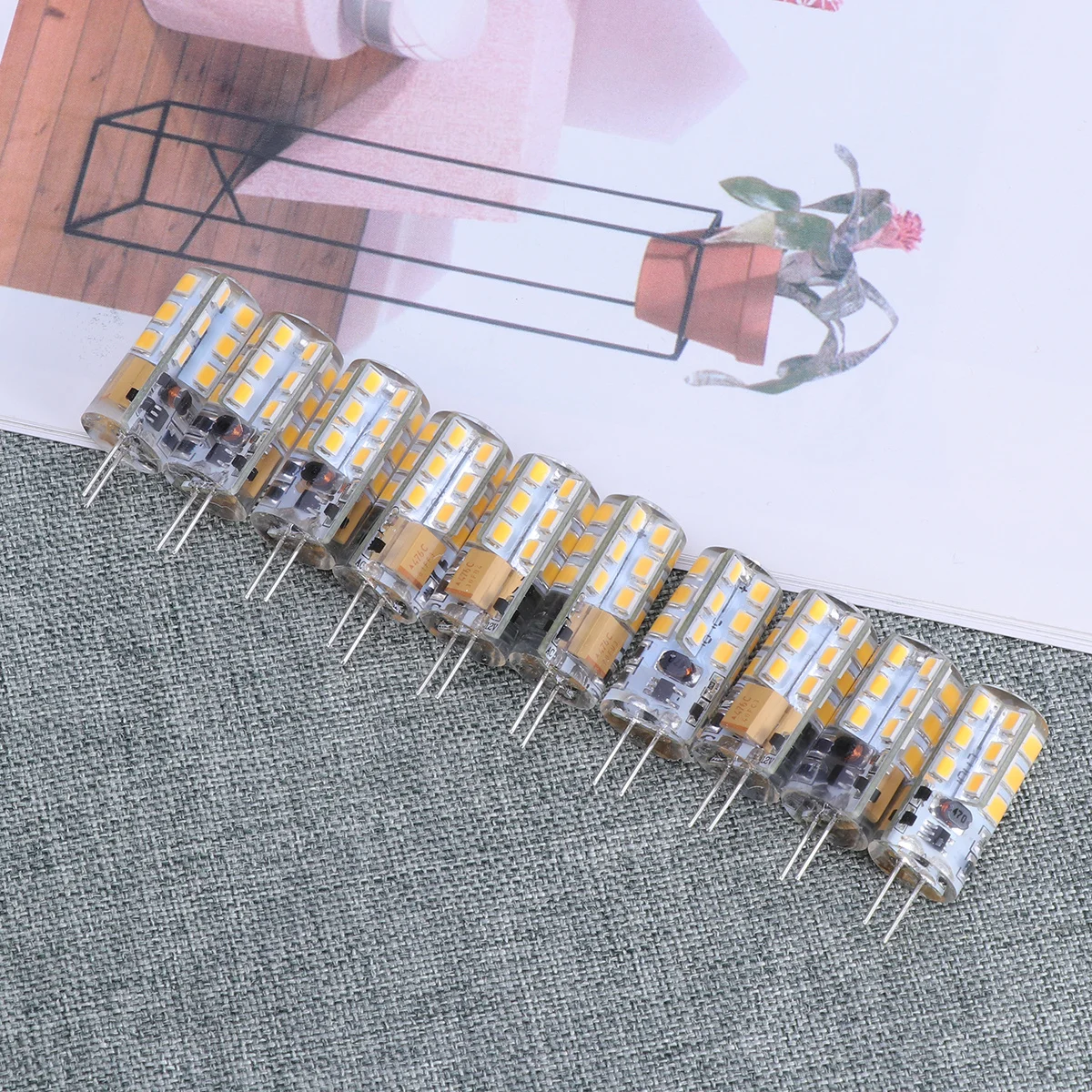 10Pcs Warm White Le…