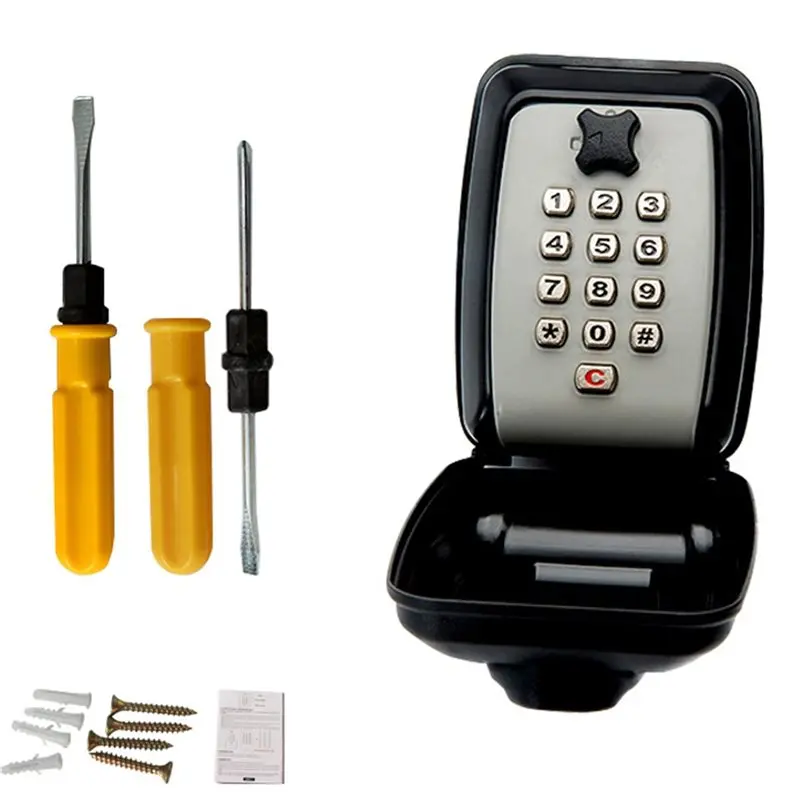 【dIa-de-acciOn-de-gracias】caja-de-seguridad-con-cerradura-de-combinacion-de-codigo-secreto-para-montaje-en-pared-resistente-a-la-intemperie-sin-necesidad-de-llave-para-exteriores-y-hogar