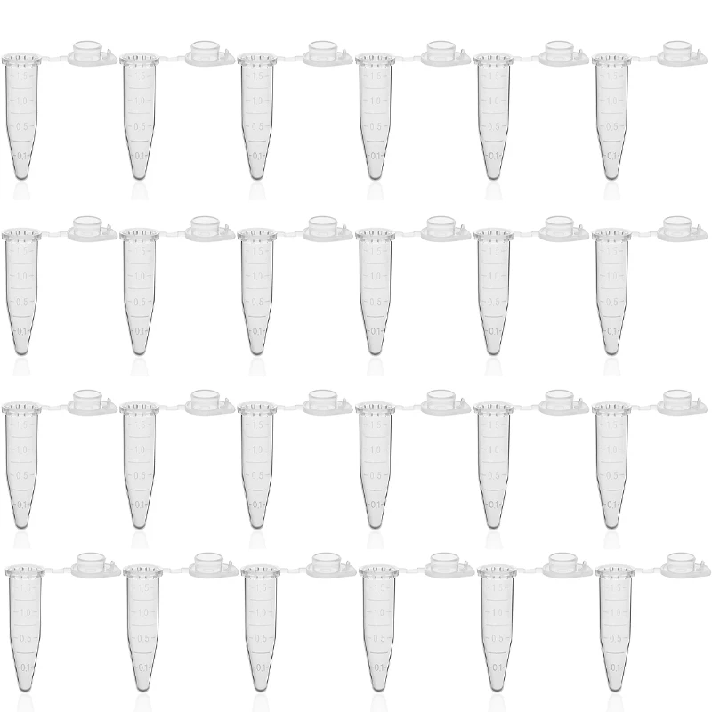 50 Stuks Transparante Mini Plastic Reageerbuis Centrifuge 1.5Ml Beheerseenheid Voor Laboratorium Monstercontainers School