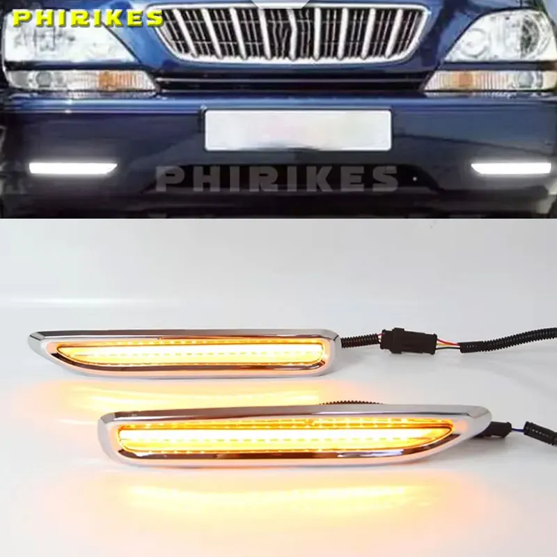 

2PCS For Lexus RX300 1998 - 2003 Chromed Strip Waterproof ABS Car DRL Lamp 12V LED Daytime Running Light Daylight