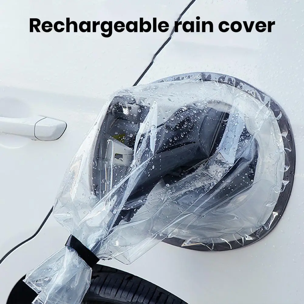 Waterproof Charging Port Cover Strong Magnetic Suction Rainproof Charging Port Guard Clear EV Charger Enclosure Protective Cover