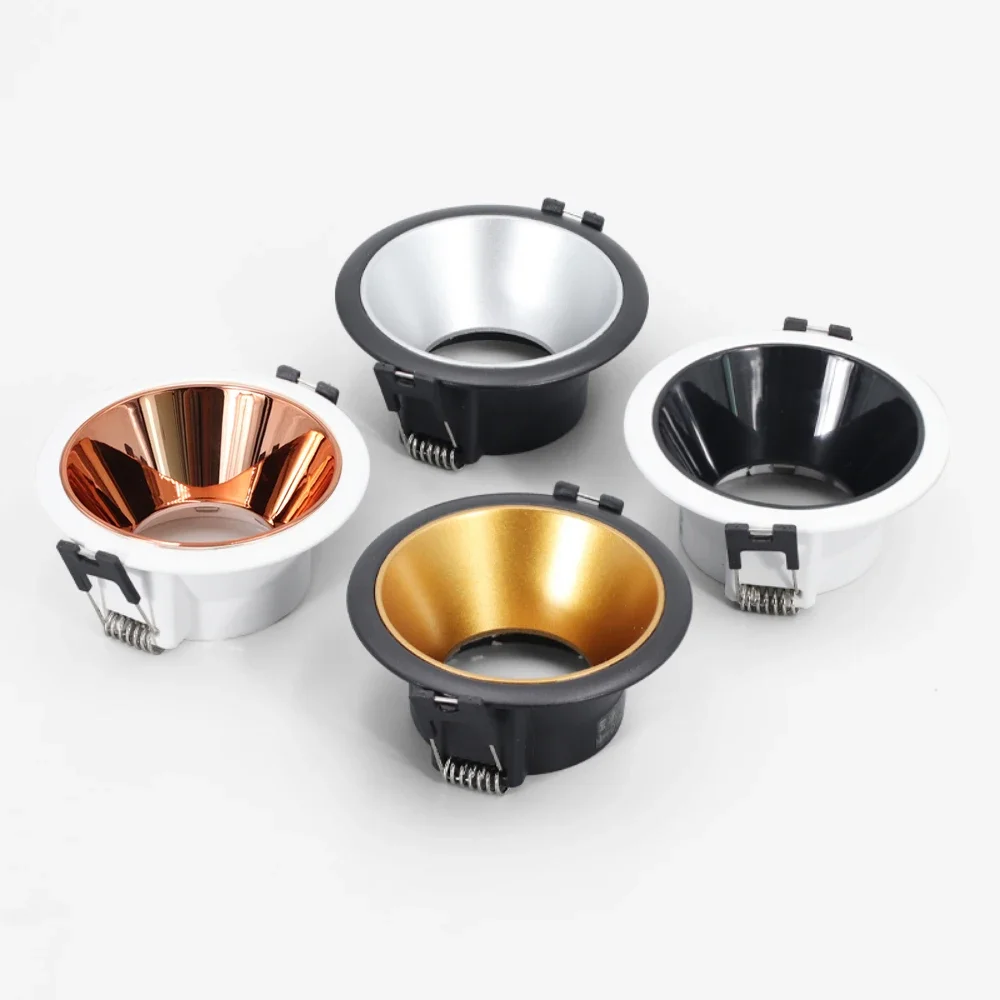 Hot Sale LED Module MR16 White Black Led Spotlight Fixture Aluminum Round Gu10 Embedded Led Downlight Frame