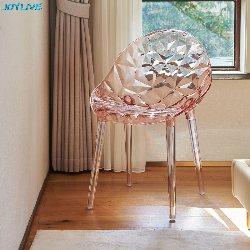

The Nordic Design Concept Uses Acrylic Materials For Modern Minimalist Living Rooms Dining Chairs Bedrooms Makeup Stools Etc