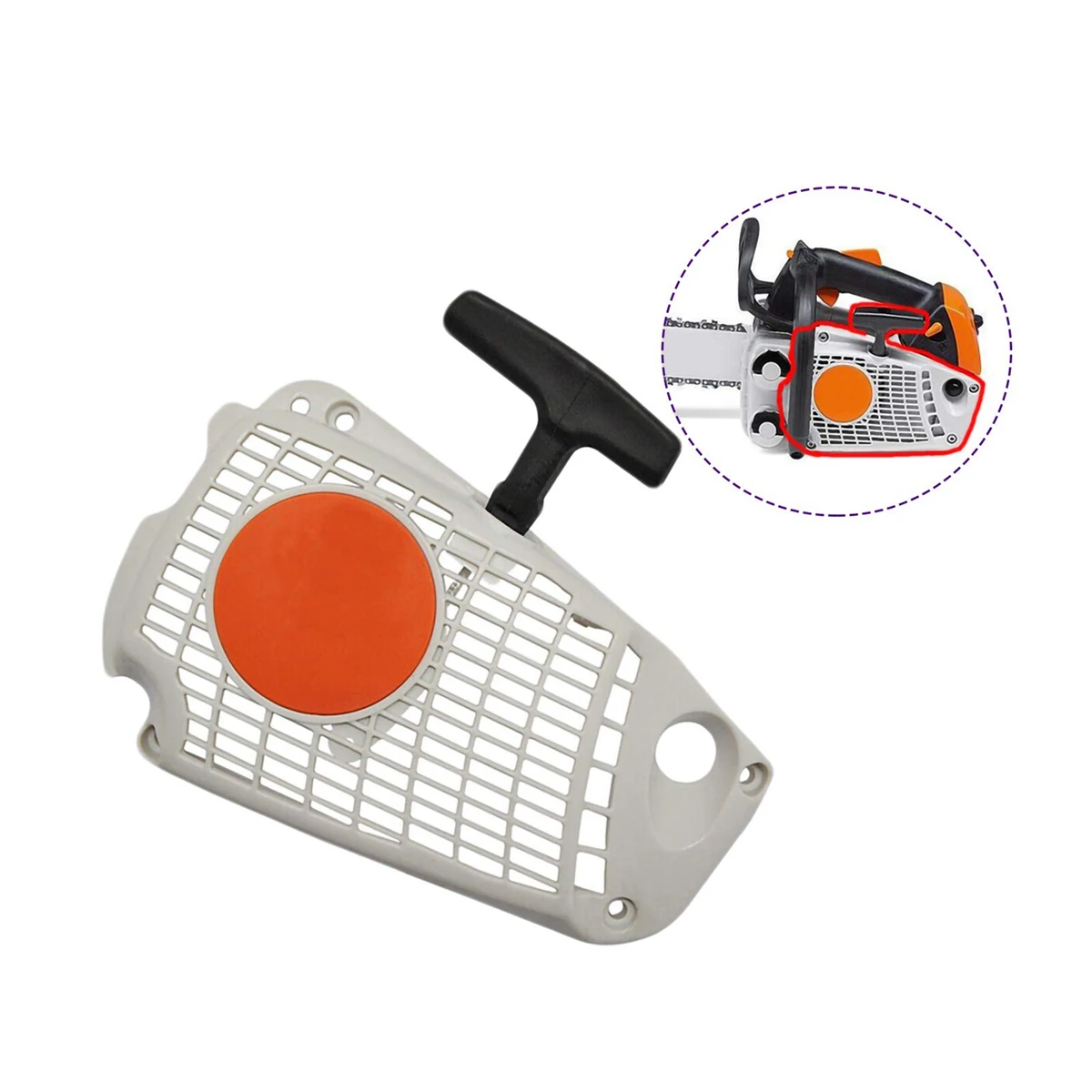 Limited Stock-FF 1137 080 2108 Rewind Recoil Pull Start Starter Assembly For Stihl MS191T, MS192T, MS192TC, MS193T Chainsaws