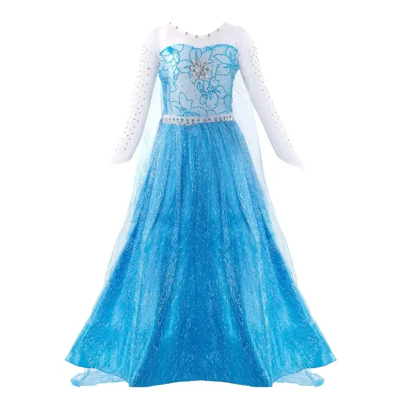 Vestidos con pedrería para niñas, vestido largo de princesa reina de la nieve, disfraz de cosplay para fiesta de cumpleaños, vestidos para adolescentes, VI2YA, 2026
