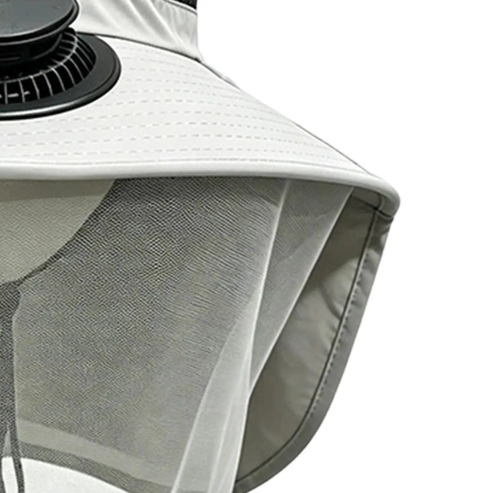Fishing Fan Hat Outdoor Hat with Fan Solar Wide Brim Headgear with Gnat Net for Travel Walking Hiking Camping Outdoor Beach