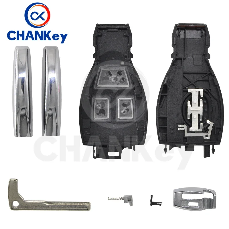 CHANKey Car Key Shell Case For Mercedes Benz A C E S Class W203 W211 W204  CLS CLK Modified Replace Smart  Card Cover Part