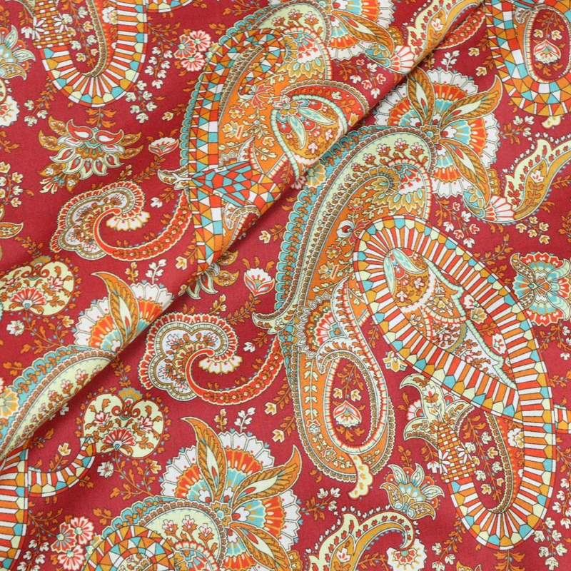 Snake Floral 100% Cotton 80S Like Liberty Fabric Digital Printed For Sewing Cloth Dress Skirt Kids Designer Poplin Tela