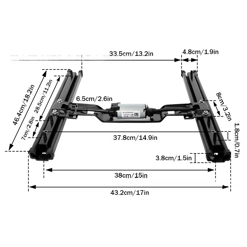 Car seat electric slide rail two forward and backward electric seat chassis commercial vehicle RV electric seat modification