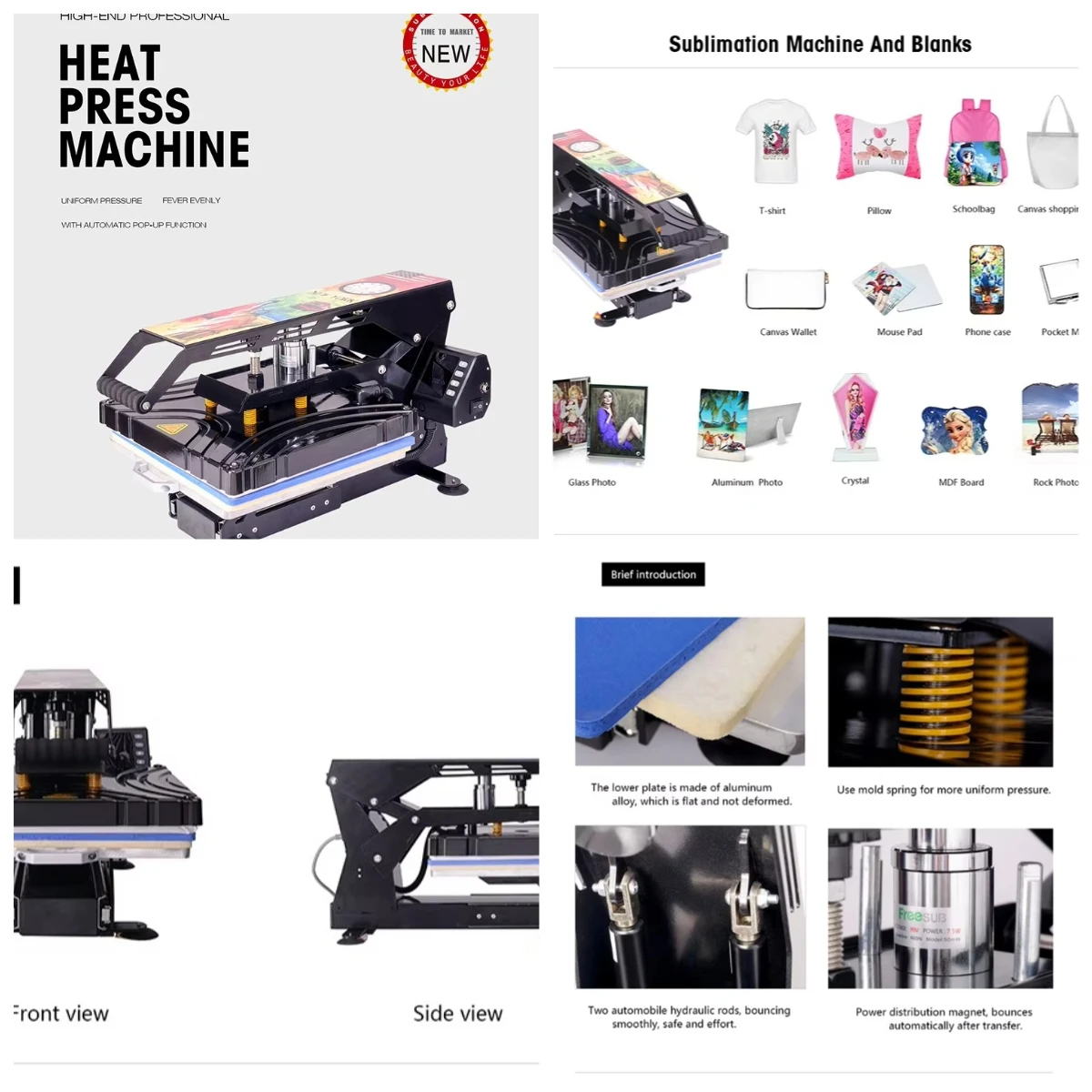 

WJW Large Format 40x60 Tshirt Sublimation Machine Auto Open 16x24 Heat Press Machines for t Shirt P4060