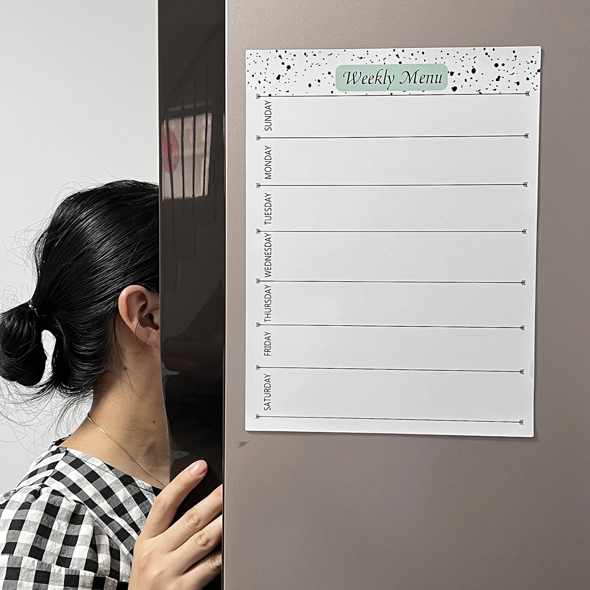 1 magnetic refrigerator sticker message board with erasable soft whiteboard sticker weekly schedule