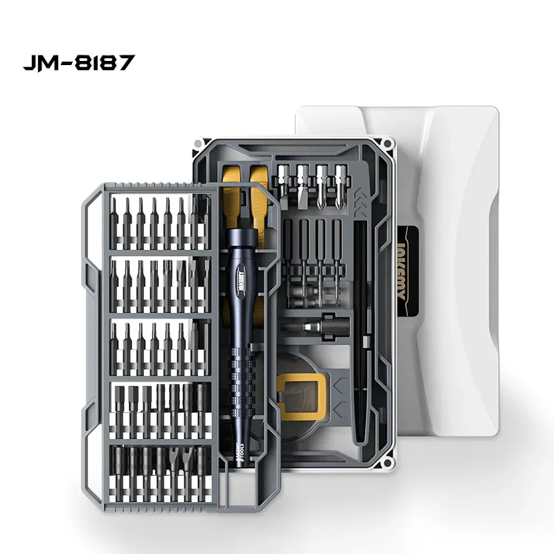 JM-8187 Precision Magnetic Screwdriver Set Spudger Pry Opening Tools For Mobile Phone Computer Camera Repair Hand Tools 83 In 1