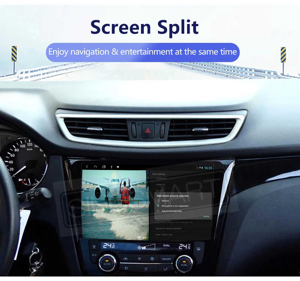SINOSMART Android GPS für Nissan Qashqai J11 X-Trail T32 Rogue 2014–2021 ohne OEM 7" Bildschirm, unterstützt BOSE, 360 Kamera, CarPlay und Android Auto – Detail 27