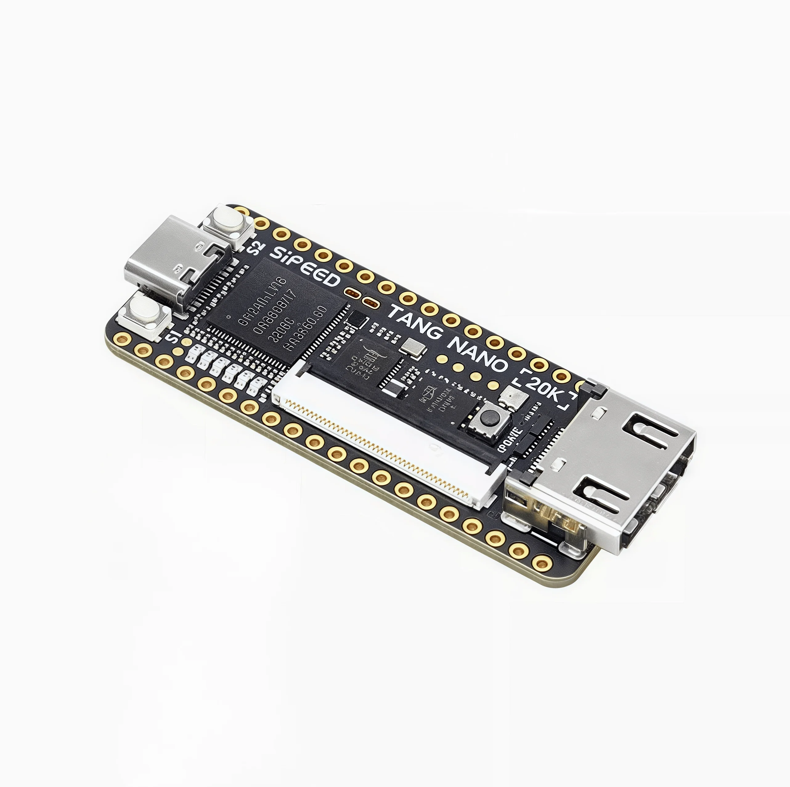 Sipeed Tang Nano 20K FPGA Макетная плата RISCV Linux Ретро игровой плеер 64 Мбит SDRAM Многофункциональный видеовыход Дополнительный паяный штифт Hea