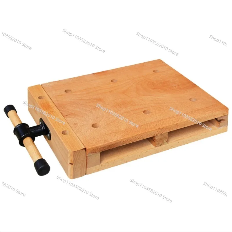 Household small woodworking table portable desktop multifunctional beech wood workbench