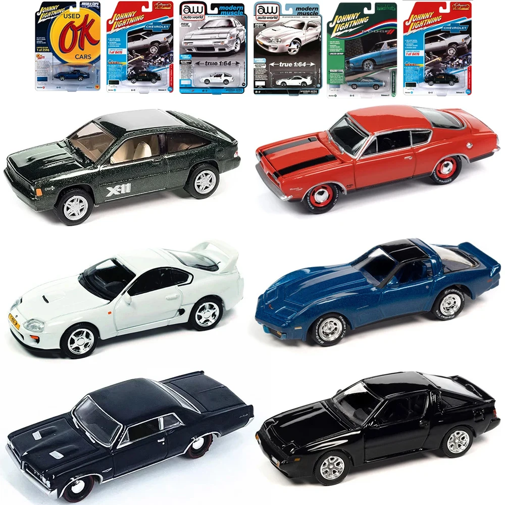 1/64 Alloy Car Model Cars JL Auto World Miniature Diecast Vehicle Replica Pocket Car For HotWheels Kids Toys Collection Gifts