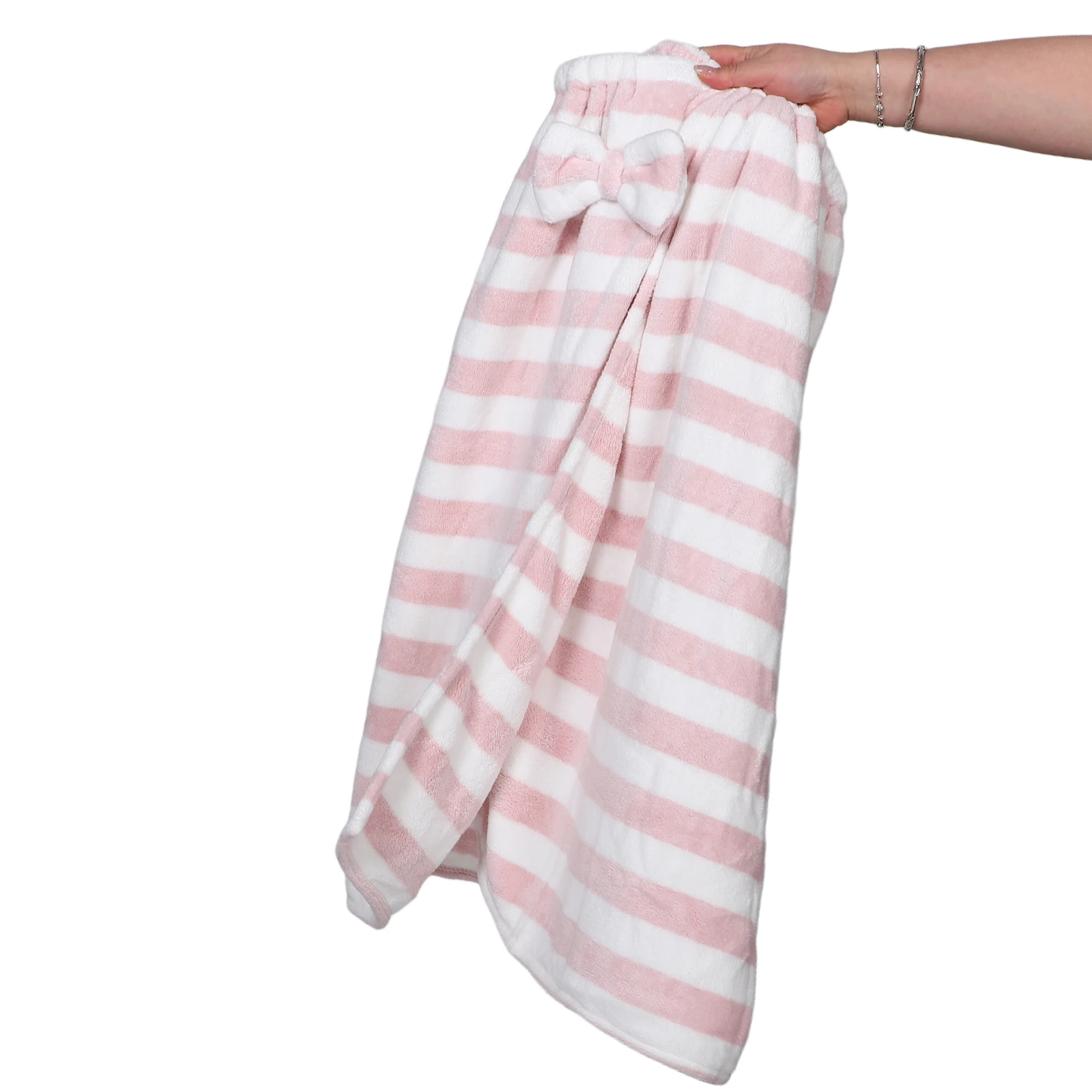 

Bath Towel Girls Wrap Thick Soft Stripe Quick Dry Bath Towels Wash Women Spa Robe Beach Gym Use Lightweight Bathrobe