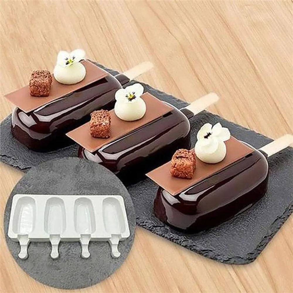 Silicone Ice Cream Mold Magnum Silicone Mold DIY Fruit Juice Ice Pop Cube Maker Tray Popsicle Mould Baking Accessorie