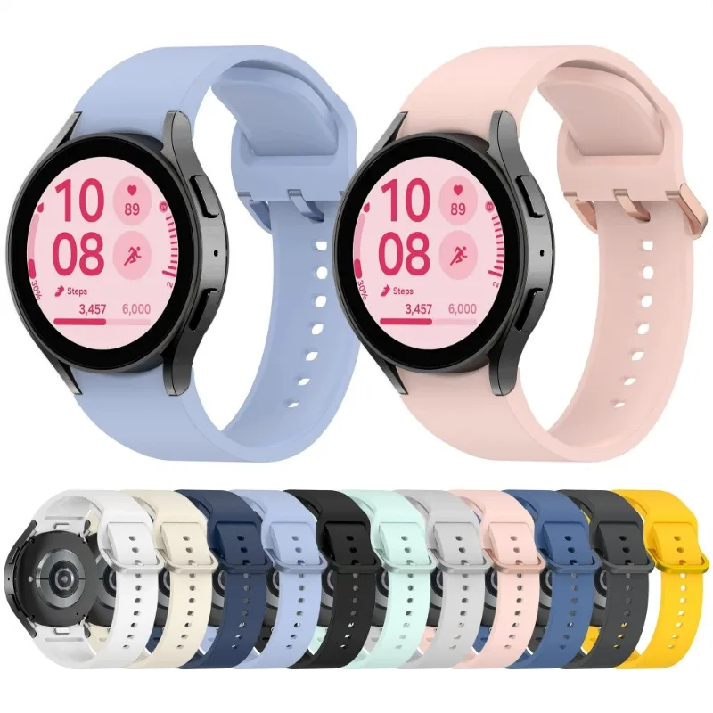 No Gaps 20mm Silicone Band For Samsung Galaxy Watch 6 4 classic 42mm 46mm 43mm 47mm Strap For Galaxy Watch 4 5 Pro 6 7 Watchband