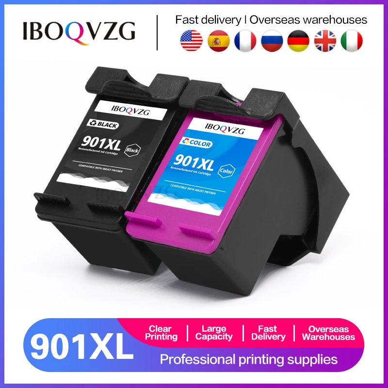 IBOQVZG Compatible 901XL Ink Cartridge Replacement for HP 901 for Officejet 4500 J4500 J4540 J4550 J4580 J4640 J4680c J4660 4660