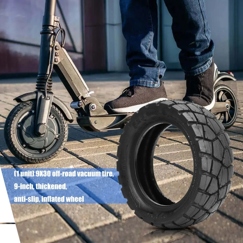 

Kids Kickscooter Wheel Vacuum Tyre Replacements Front/Rear Electric Scooter Tyre 9 Inch Electric Scooter Rubber Wheel 69HD