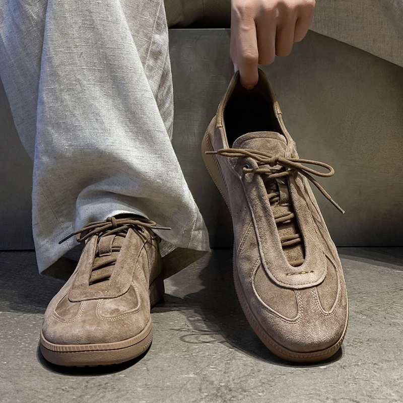 High quality  suede men casual sports shoes exquisite stitching comfortable suitable for daily commuting Gump shoes