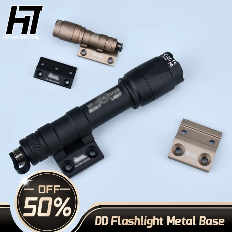 

Tactical Airsoft DD Metal Base Fit Surefir M300 M600 Flashlight Keymod MLOK SMR Mount Weapon Hunting Light Mount Accessories