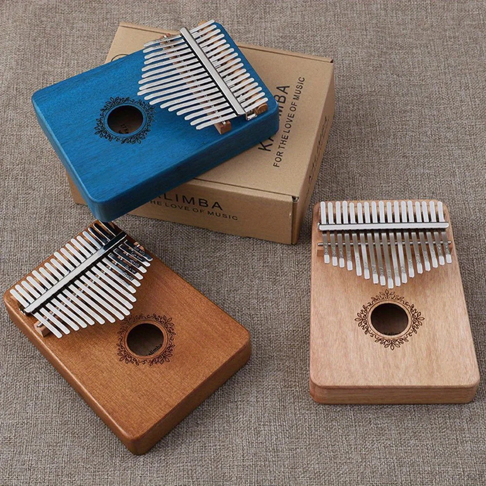 Kalimba 17 Keys Thumb Finger Piano - Mbira - Solid Wood Portable with Carrying Bag and Instructions for Friends Family