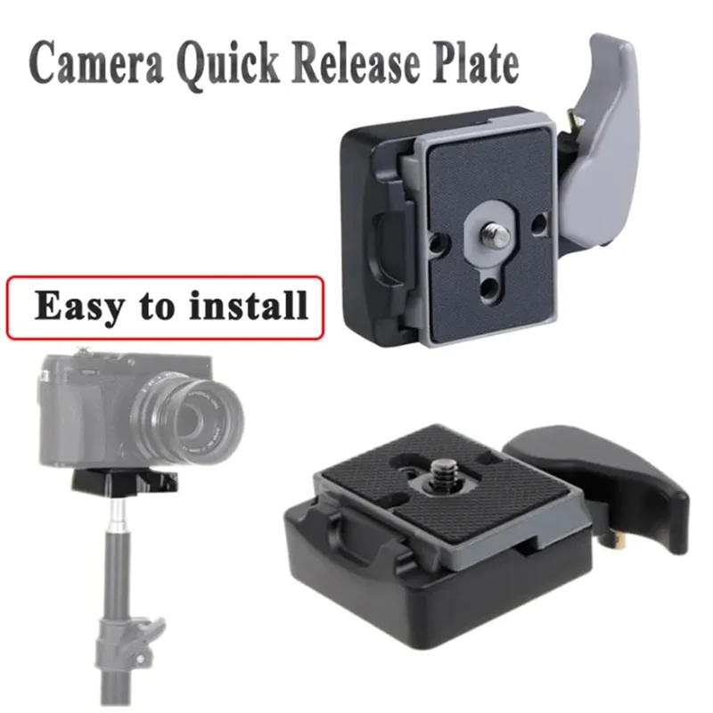 JABS-para Manfrotto 200PL-14 placa trípode cabeza cámara asiento de montaje rápido adaptador de Metal Universal 1/4 pulgadas