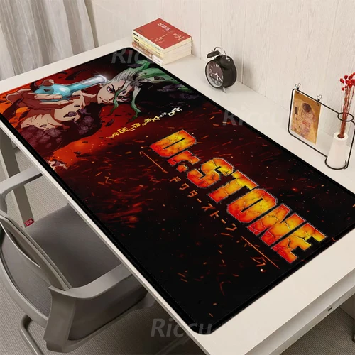 Imagen 2 del producto Alfombrillas de mesa Dr.STONE Anime, deportes electrónicos de gran tamaño, accesorios de juego grandes, impresión HD, bordes de bloqueo de ordenador, alfombrilla de ratón de goma