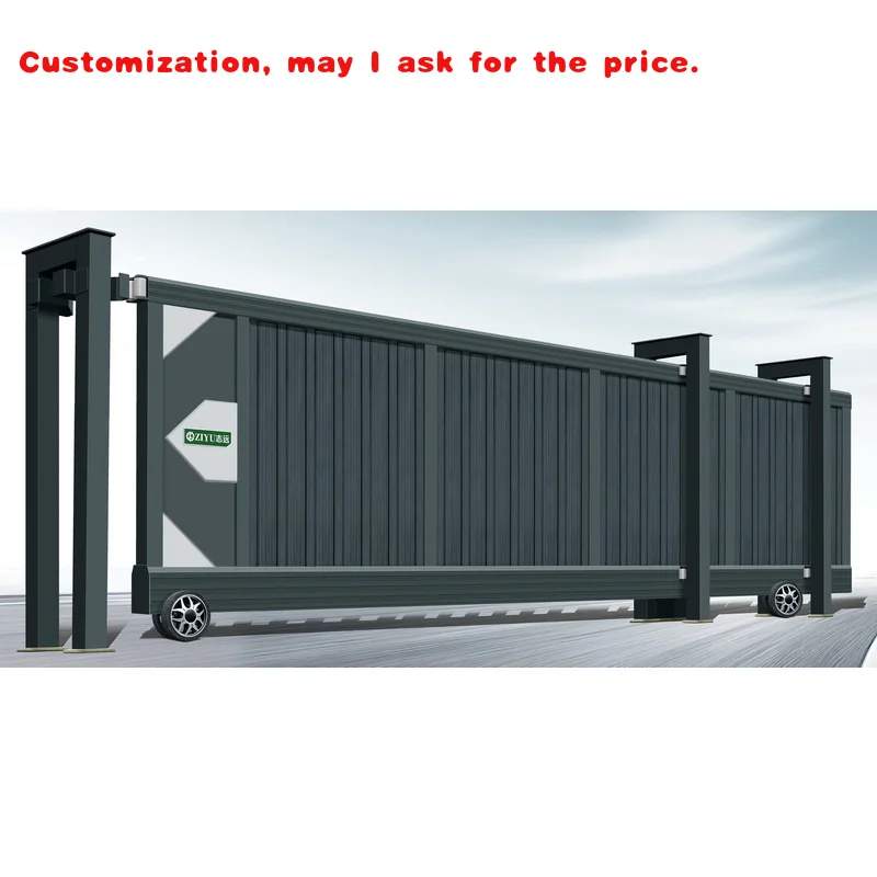 

На заказ. Прямая продажа с фабрики. Алюминиевый раздвижной электропривод с автоматической герметичностью. Дизайн забора для двора с защитой конфиденциальности.