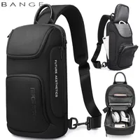 BANGE Crossbody Bag For Men Portable Waterproof Shoulder Messenger Bags Male Travel Short Trip Chest Bag Fit For 9.7 Inch iPad