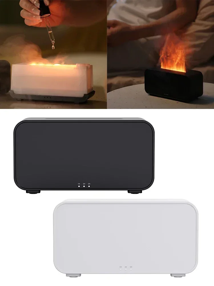 

Colorful LED Diffuser Aromatherapy Machine 140*60*74MM 3 In 1 Humidifier And Diffuser Flame Effect 3-in-1 Functionality